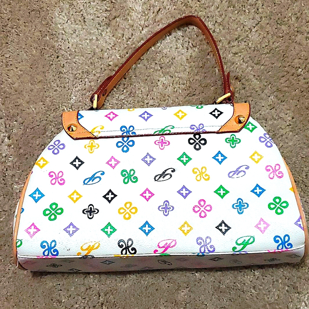 Multicolored monogram satchel - Picture 2 of 2